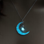 Glowing Pendant Necklace – Silver Plated Chain Jewelry
