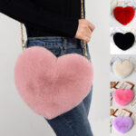 Love Plush Shoulder Bag for Women with Chain Strap