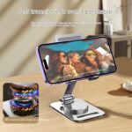 Adjustable 360° Desk Stand for Phone & Tablet – Metal Holder - Image 5