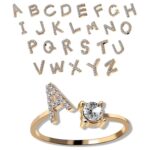 New Design Adjustable Letter Ring – Simple & Elegant Women’s Jewelry