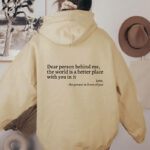 “Dear Person Behind Me” Inspirational Plush Hoodie - Image 10