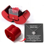Red Apple Jewelry Box with Eternal Rose & Necklace – Gift for Her - Image 6