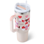 40 Oz Insulated Stainless Steel Tumbler with Handle & Straw - Image 9