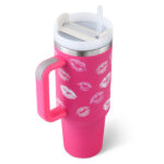 40 Oz Insulated Stainless Steel Tumbler with Handle & Straw - Image 8